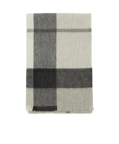 Barbour Check-pattern Scarf In Neutral