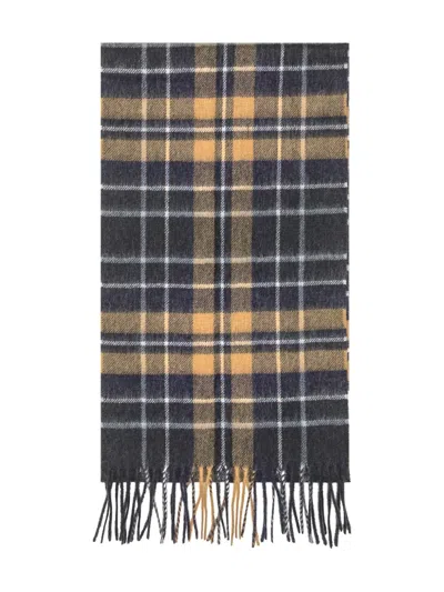 Barbour Check-pattern Scarf In Brown