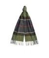Barbour Check Pattern Scarf In Green