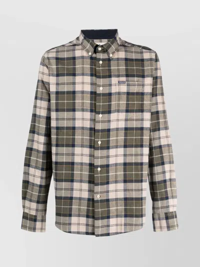 BARBOUR CHECK PATTERN TAILORED SHIRT WITH CHEST POCKET