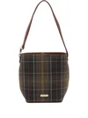 Barbour Check-pattern Tote Bag In Green
