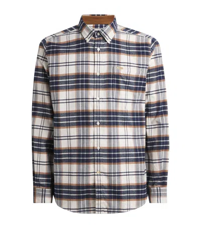 Barbour Check Portdown Shirt In Gray