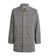 Barbour Roking Check-pattern Single-breasted Coat In Gray