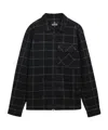 Barbour Check-pattern Zip-up Jacket In Black