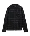 Barbour Check-pattern Zip-up Jacket In Black