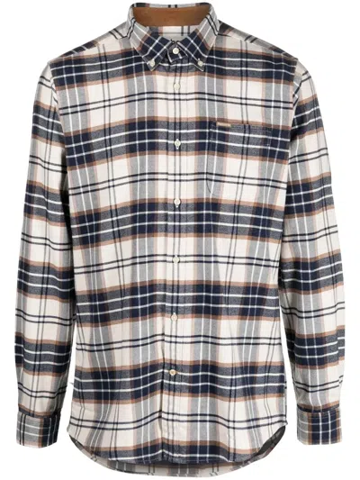 Barbour Hawthorn Plaid Brushed Cotton Button-up Shirt In Multi