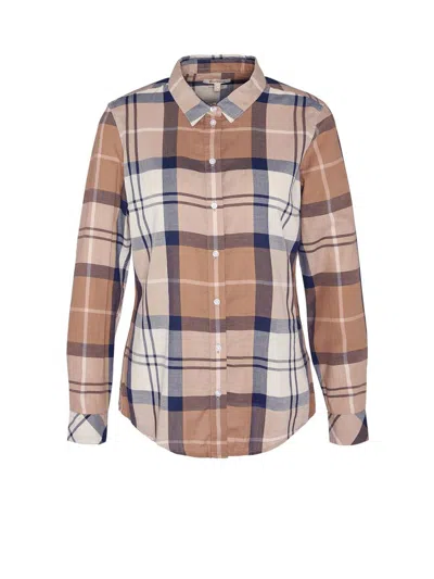 Barbour Checked Buttoned Shirt In Primrose Hessian Tartan