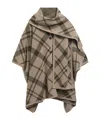 Barbour Checked Cape-style Jacket In Brown