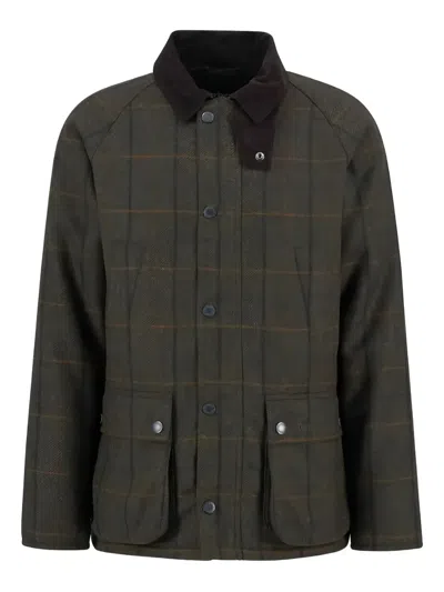 BARBOUR CHECKED CORDUROY COLLAR JACKET