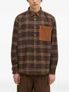 Barbour Checked Corduroy-panel Shirt In Multi