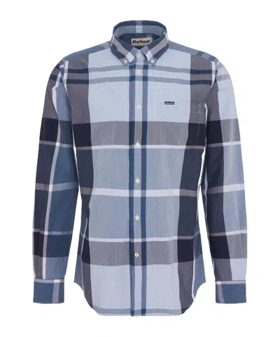 Barbour Checked Cotton Shirt In Blue