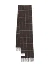 Barbour Checked Fringed Scarf In Brown