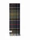 Barbour Checked Fringed Scarf In Multi