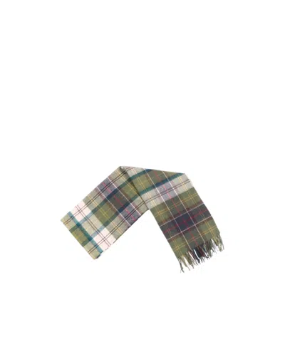 Barbour Checked Fringed-edge Scarf In Multi