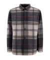 Barbour Checked Long-sleeved Overshirt In Blue