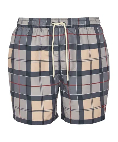 Barbour Checked Swim Trunks In Blue