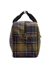 Barbour Checked Travel Bag In Green