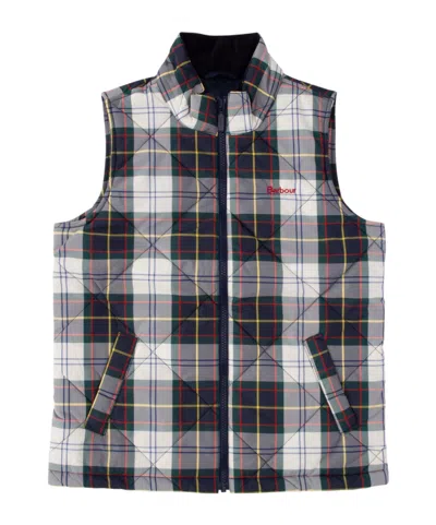 Barbour Checked Vest In Gray