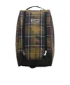 Barbour Checkered Equestrian Boot Bag In Multi