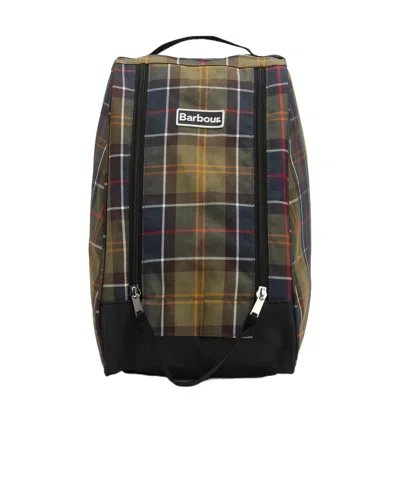 Barbour Checkered Equestrian Boot Bag In Multi