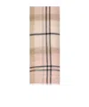 Barbour Checkered Fringed Scarf In Nude