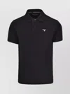Barbour Checkered Polo With Collar And Short Sleeves In Gold