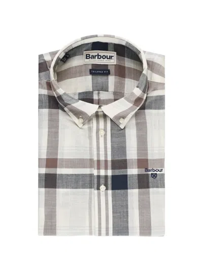 Barbour Check-pattern Button-down Shirt In Neutral