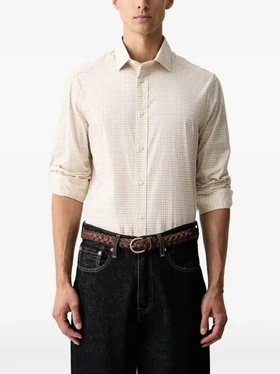 Barbour Check-pattern Long-sleeve Shirt In Neutral