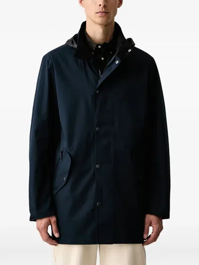 Barbour Chelsea Hooded Coat In Blue