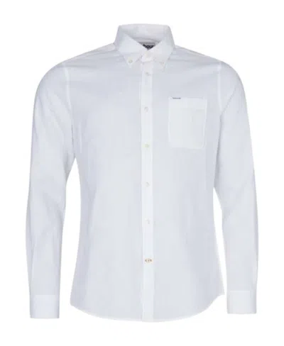 Barbour Chest-pocket Button-up Shirt In White