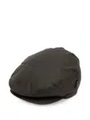 Barbour Cheviot Waxed Flat Cap In Gray