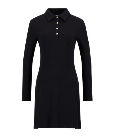 Barbour Chloe Ribbed Mini Dress In Black