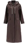Barbour X Alexa Chung Natalie Hooded Coat In Brown