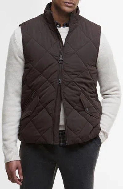 Barbour City Chelsea Quilted Vest In Black Oak/ Midnight Oak