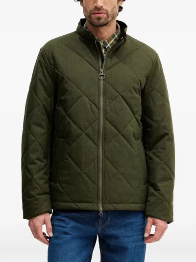 Barbour City Harrington Quilted Jacket In Green