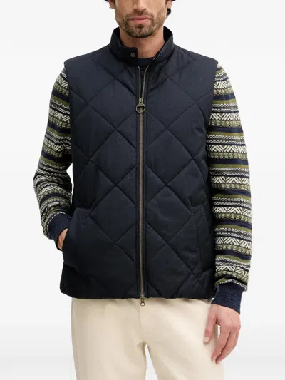 Barbour City Harrington Quilted Zip-up Gilet In Blue