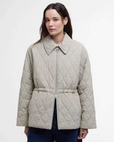 Barbour Clarissa Womens Quilted Jacket In Gray