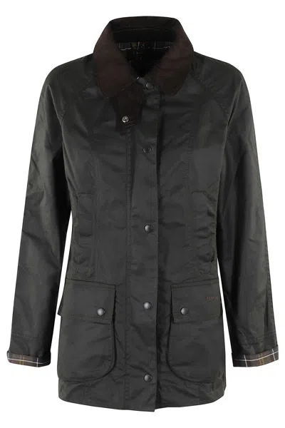 Barbour Classic Beadnell Wax Jacket In Black