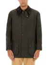 Barbour Beaufort Long Sleeved Snapped Jacket In Green