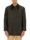 Barbour Beaufort Long Sleeved Snapped Jacket In Green