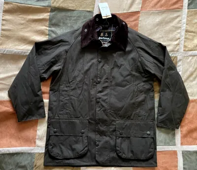 Pre-owned Barbour Classic Beaufort Wax Coated Jacket Waxed Olive Coat 40 Mens Mwx0002ol71