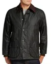 Barbour Classic Bedale Waxed Cotton Jacket In Black