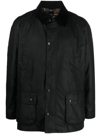 BARBOUR CLASSIC BLACK WAXED COTTON JACKET BARBOUR