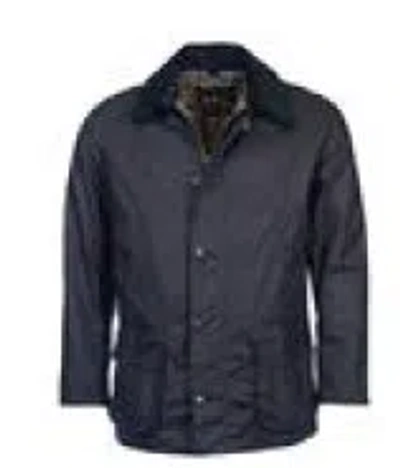 Barbour Classic Button-up Coat With Multi-pocket Design In Blue