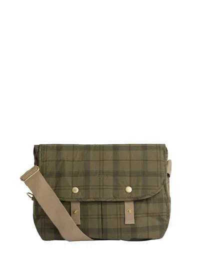 Barbour Classic Cotton Messenger Bag In Green
