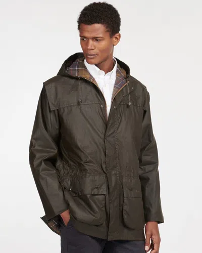 Barbour Classic Durham Mens Wax Jacket In Brown