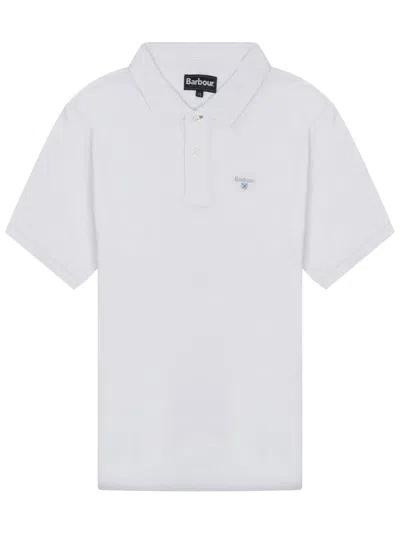 Barbour Classic Logo Polo For Men In White