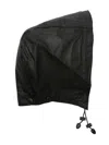 Barbour Sylkoi Waxed Canvas Drawstring Hood In Black