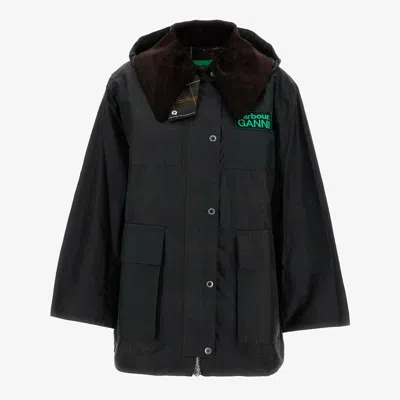 Barbour Classic Tartan And Fern Casual Jacket In Black