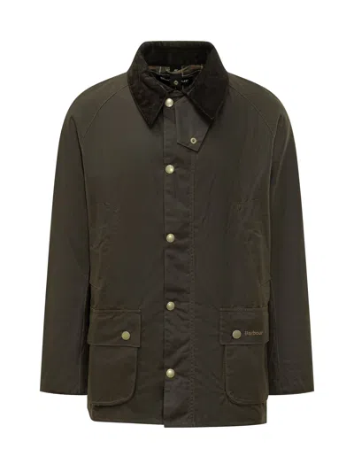 Barbour Classic Waxed Cotton Jacket In Olive